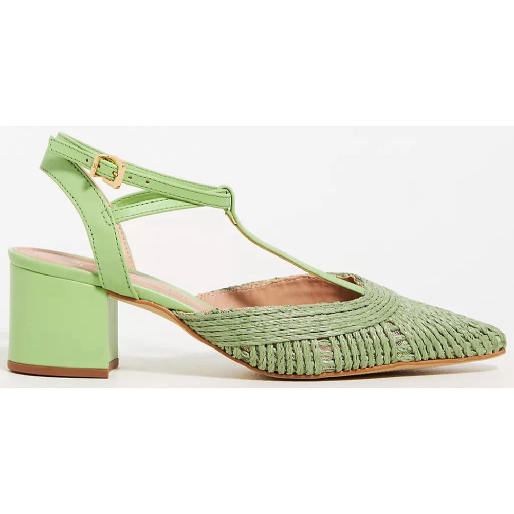 Anthropologie x Rafealla Booz Woven Jute Heeled Sandals Block Heel NWT SZ 10 - Picture 2 of 12